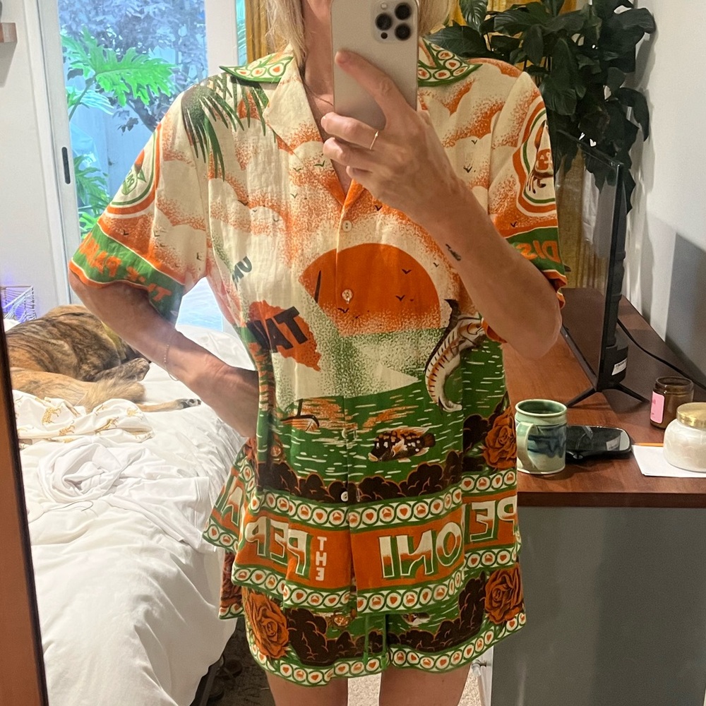 Alemais Multicolor Graphic Women Shorts and blouse